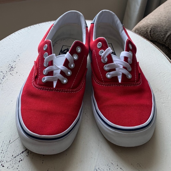 Vans Red Canvas Sneakers - Picture 10 of 10